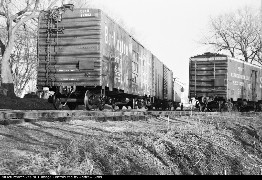Boxcars waiting to be switched